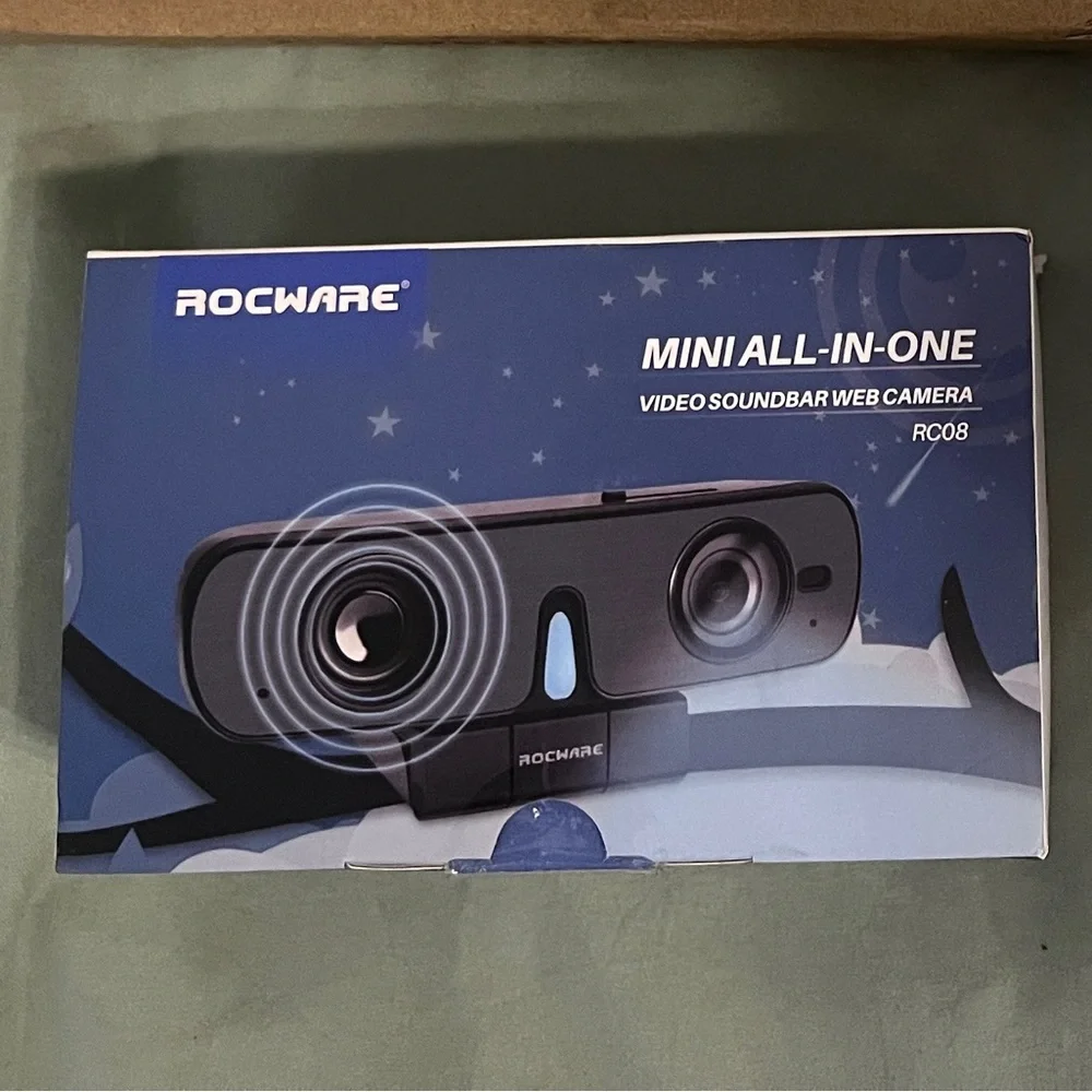 Rockware All in one video conferencing soundbar webcam for pc